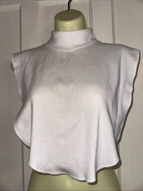 Vintage Laura Gayle White Cotton Turtleneck Dickie Layer Top